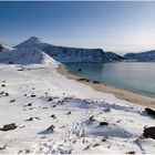 winterlicher Strand von Haukland