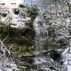 Winterlicher Wasserfall