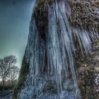 Winterlicher Wasserfall