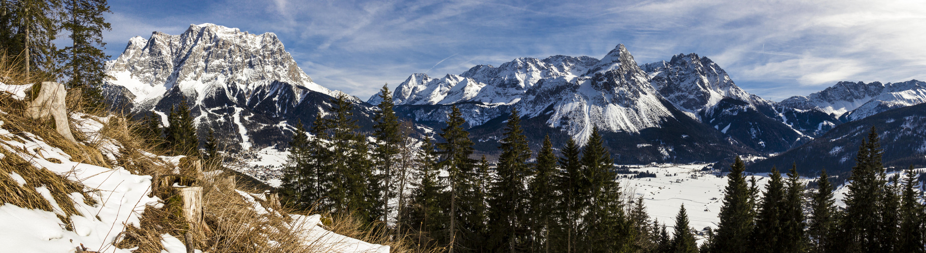 winterlicher Zugspitzblick