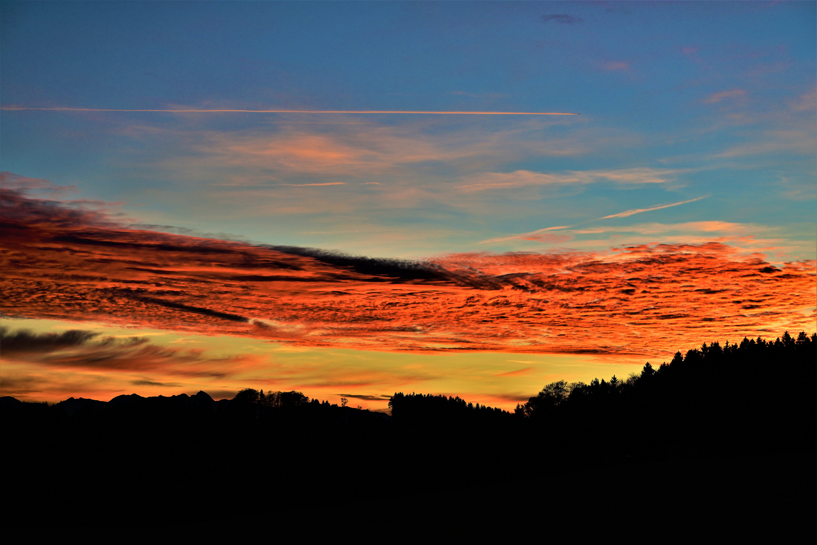 Winterliches Abendrot