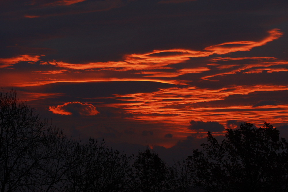 Winterliches Abendrot