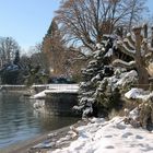 winterliches Bodenseeufer bei Bad Schachen