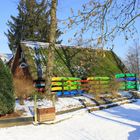 Winterliches Bootshaus Burg im Spreewald