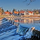 Winterliches Elsterwehr Wünschendorf 