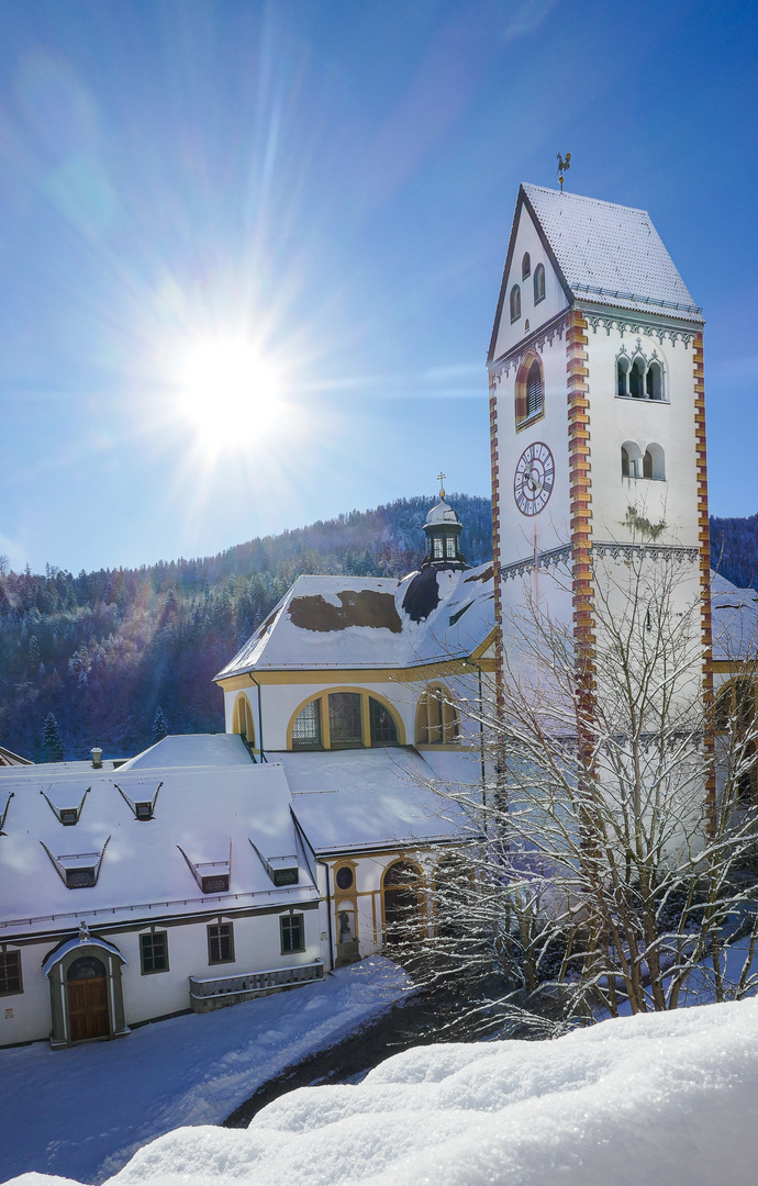 Winterliches Füssen - St. Mang Kirche