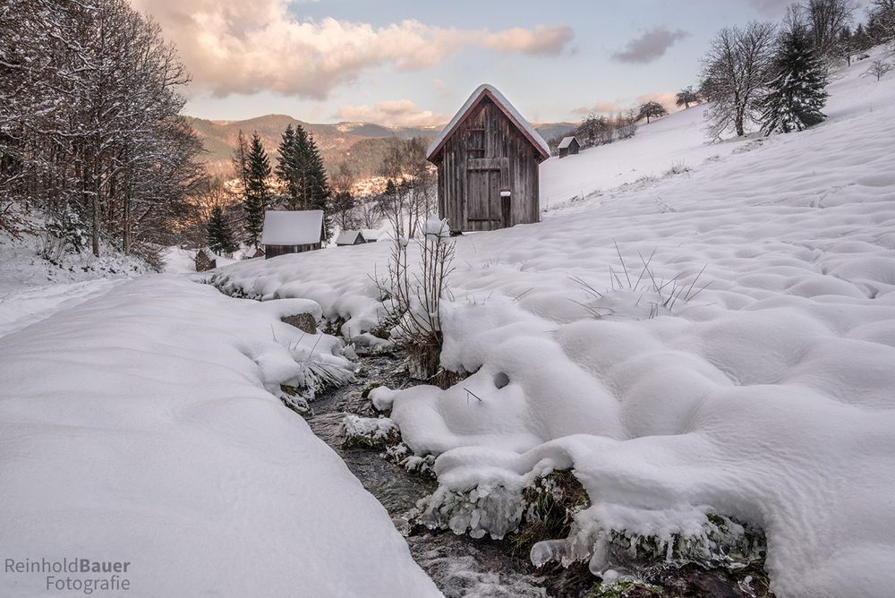 Winterliches Gaißtal in Weisenbach/Murgtal