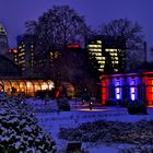 Winterliches Lichtspektakel mit Schnee