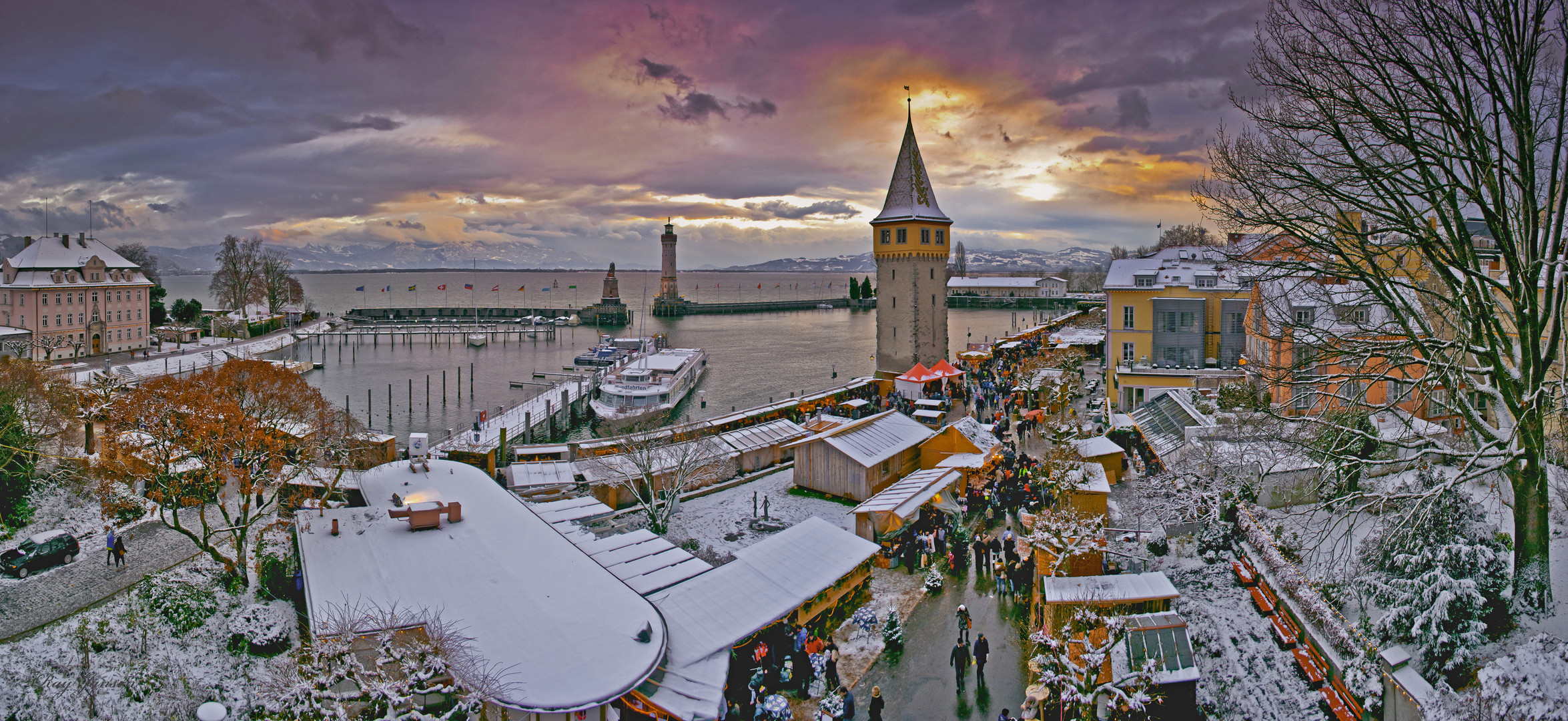 Winterliches Lindau-Panorama