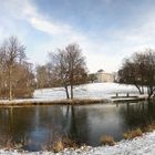 Winterliches Panorama von Schloss Richmond und Oker