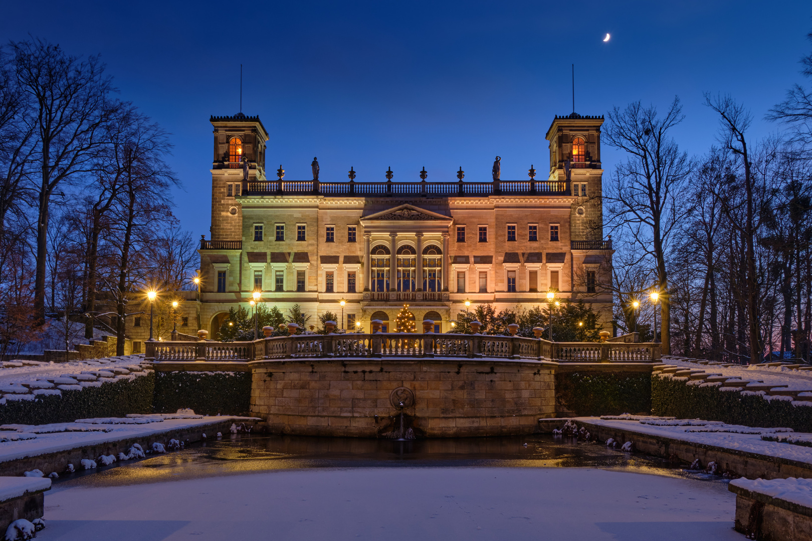 Winterliches Schloss Albrechtsberg