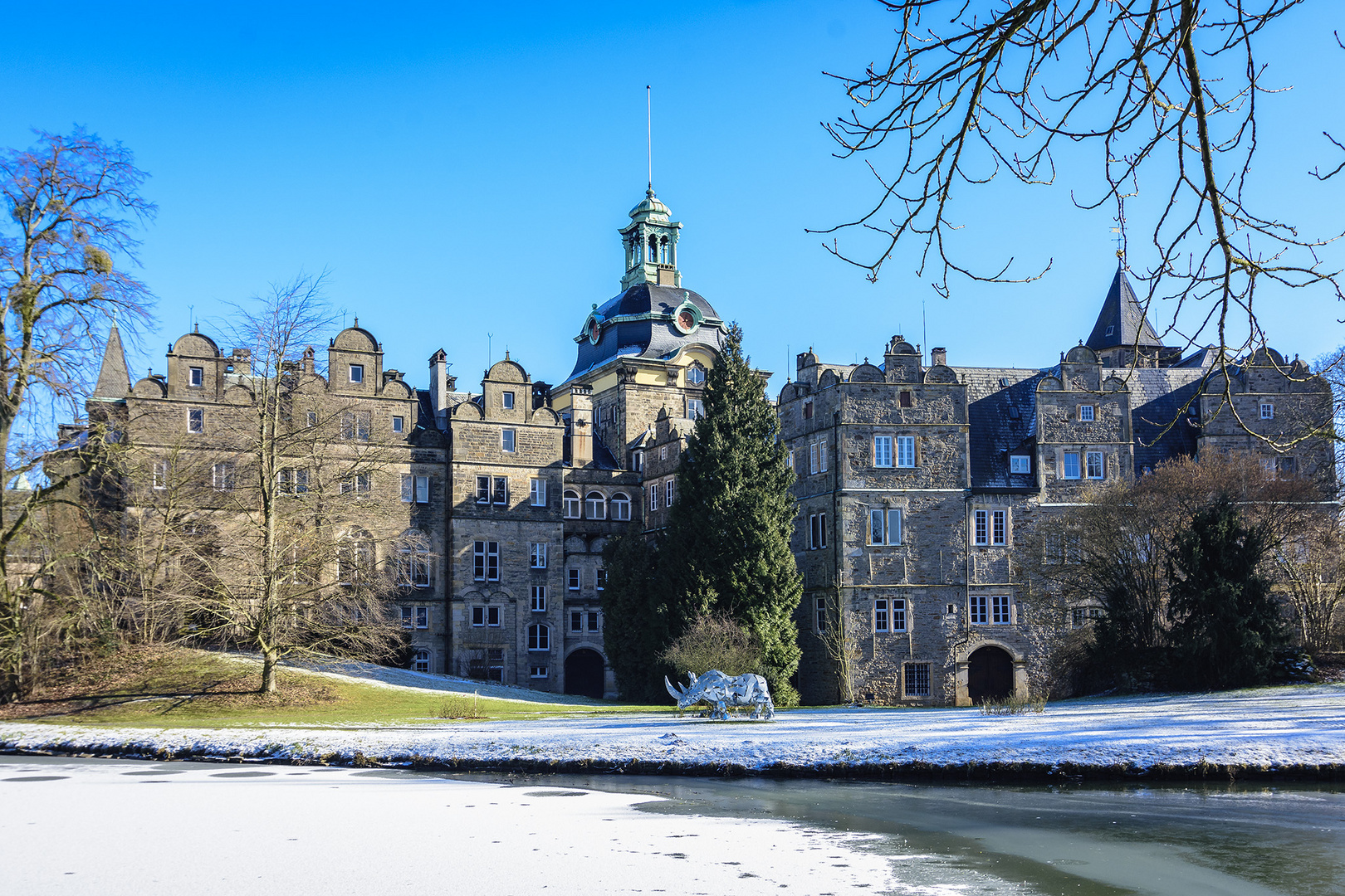 winterliches Schloss Bückeburg