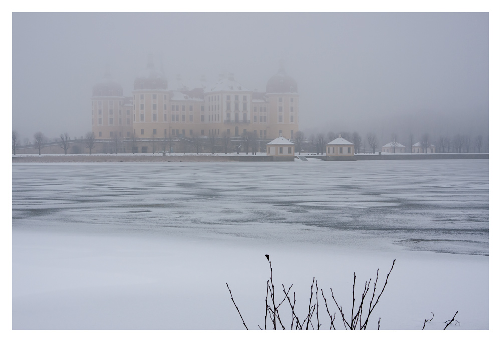 winterliches Schloß Moritzburg