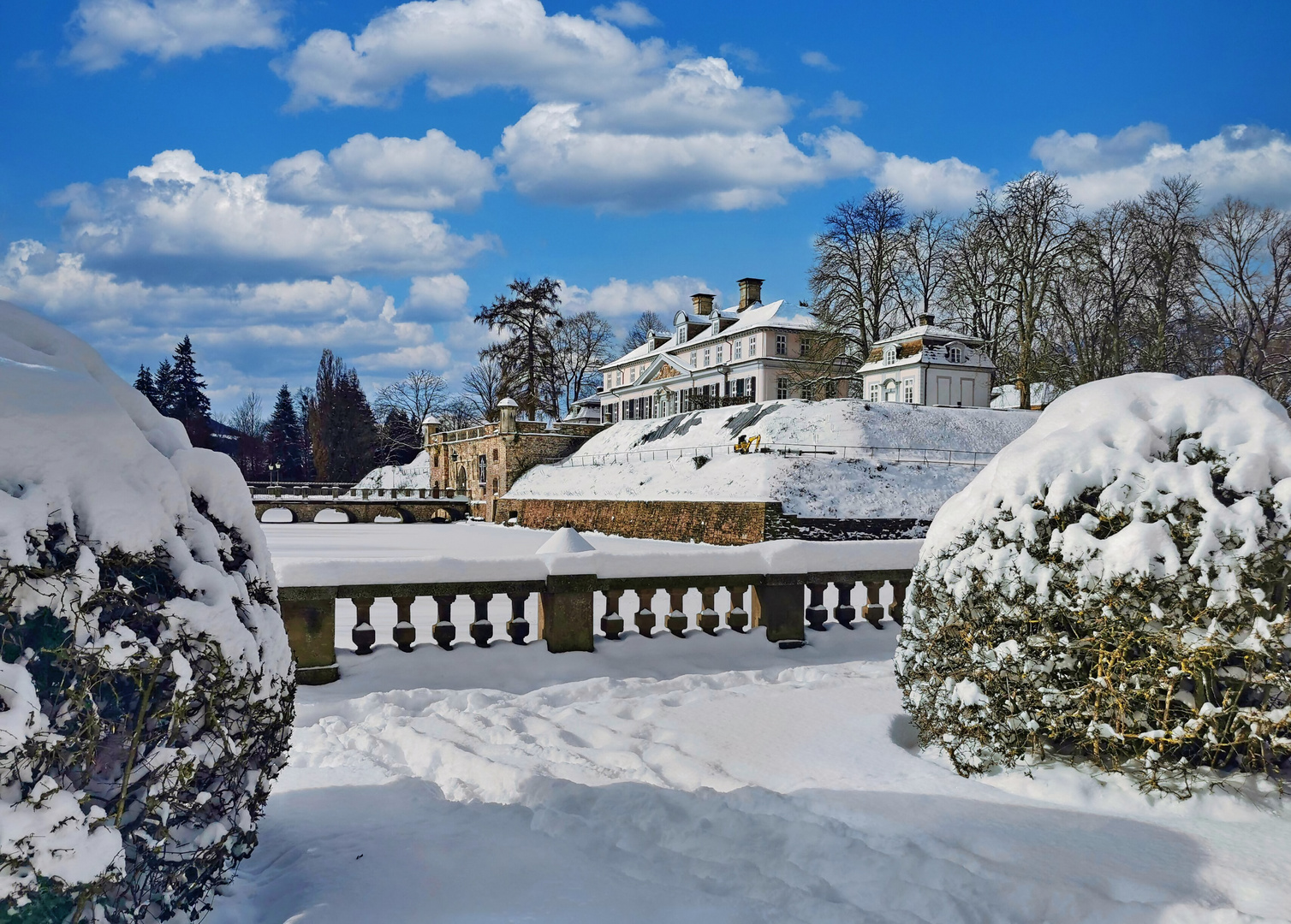 Winterliches Schloss von Bad Pyrmont