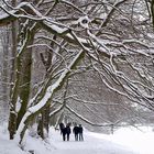 Winterliches Treiben auf der Promenade in Bielefeld