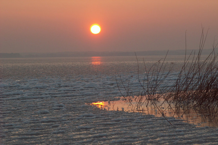 Winterliches Usedom bei Sonnenuntergang