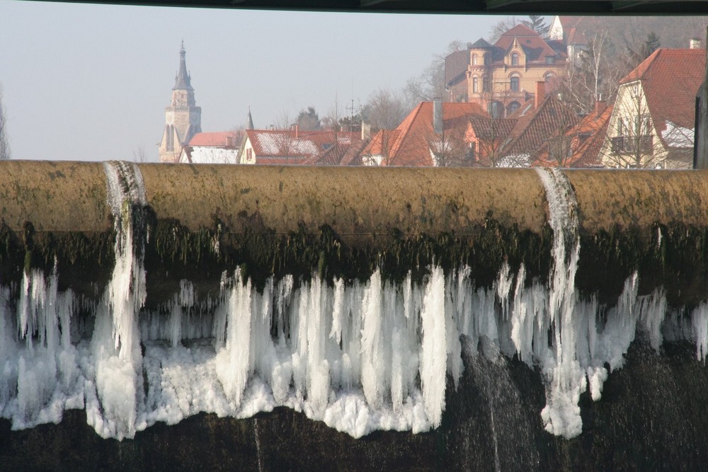 Winterliches Wehr in Tübingen von ChristophD. 