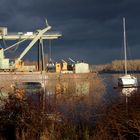 Winterlicht am Goldkanal, ein Baggersee neben dem Rhein nahe Rastatt