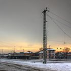 Winterlicht über dem Bahnhof