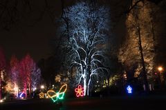 Winterlichter 2016 im Luisenpark Mannheim - Beleuchtete Bäume