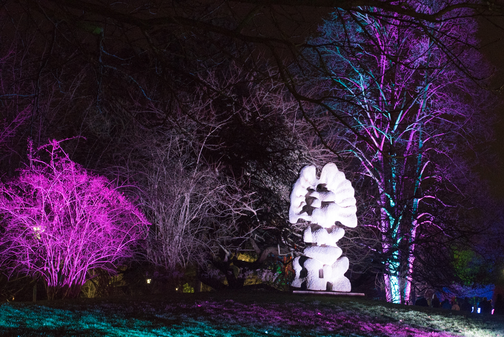 Winterlichter 2016 im Luisenpark Mannheim - Beleuchtete Skulptur