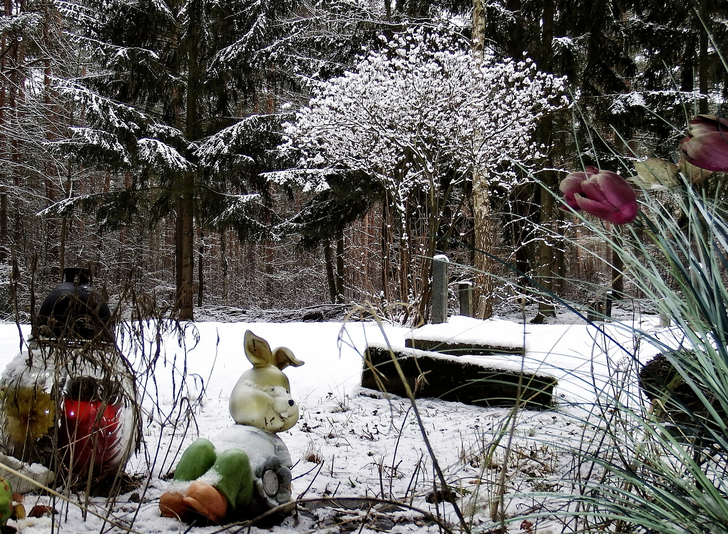 Wintermärchen auf dem Kinder-Friedhof