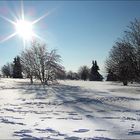 Wintermärchen gegen das Licht