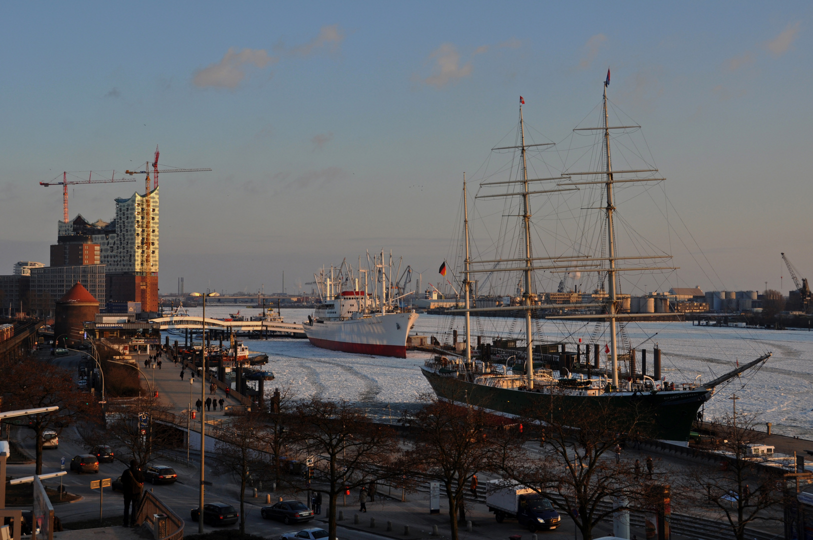 Wintermärchen Hamburger Hafen