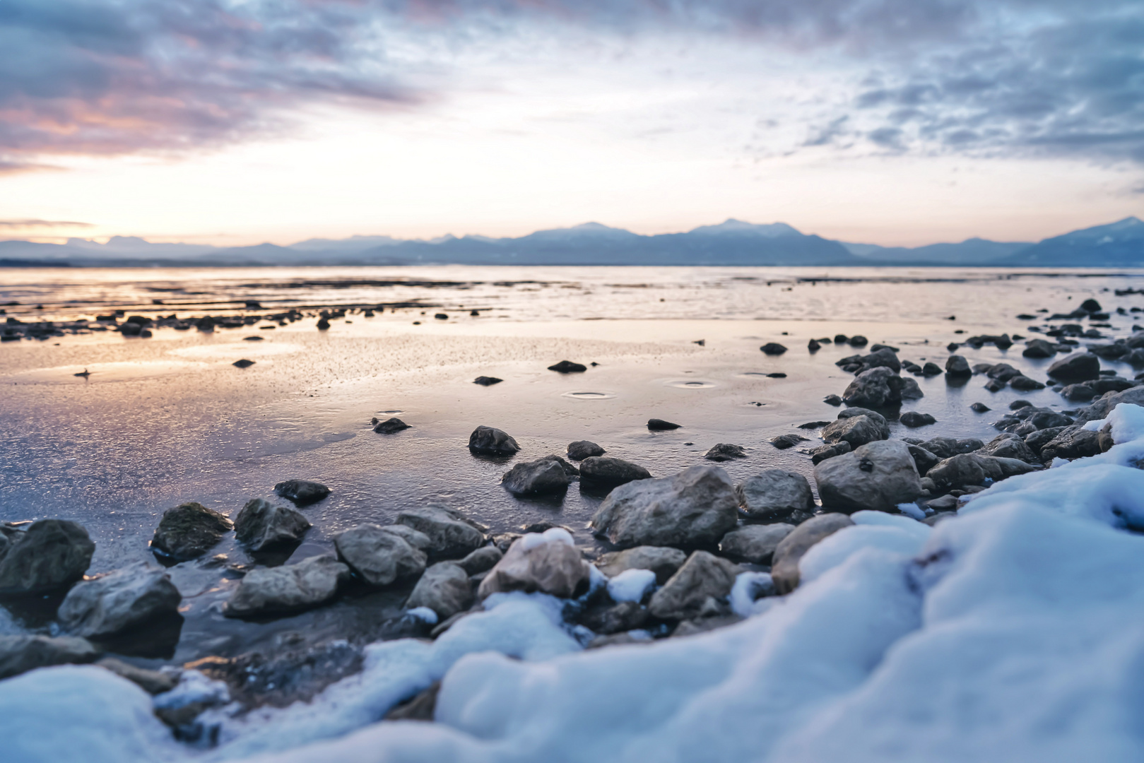 Wintermorgen am Chiemsee 