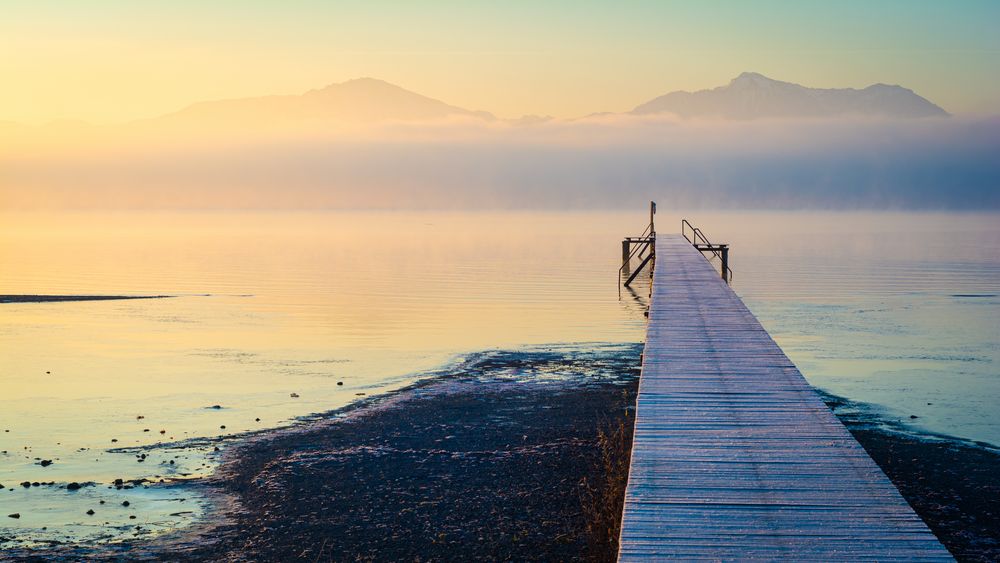 Wintermorgen am Chiemsee