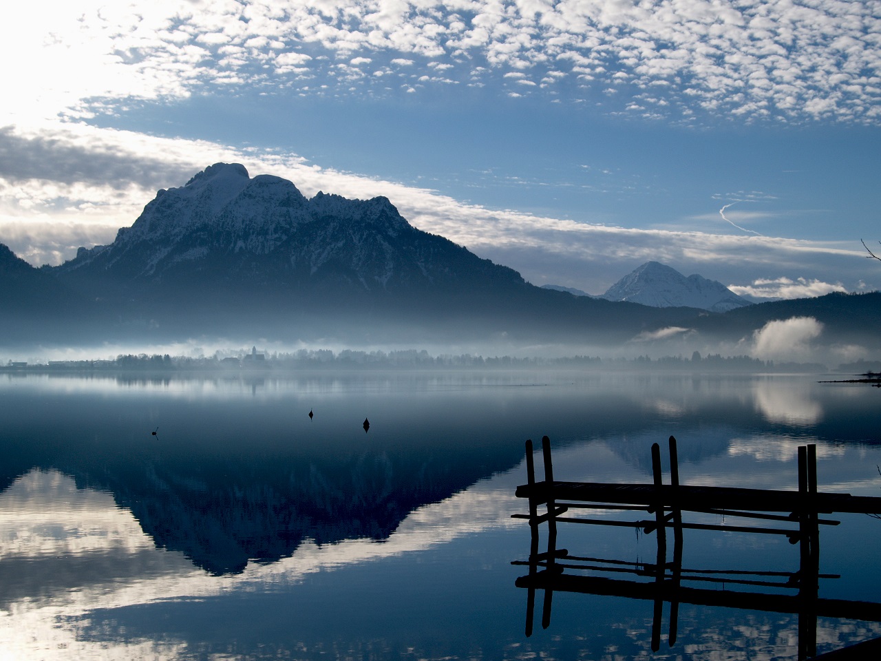 Wintermorgen am Forggensee