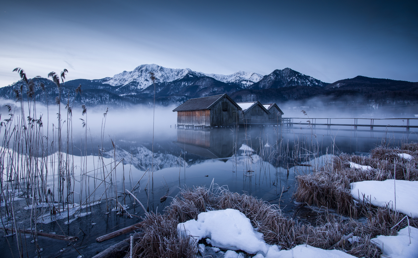 Wintermorgen am Kochelsee