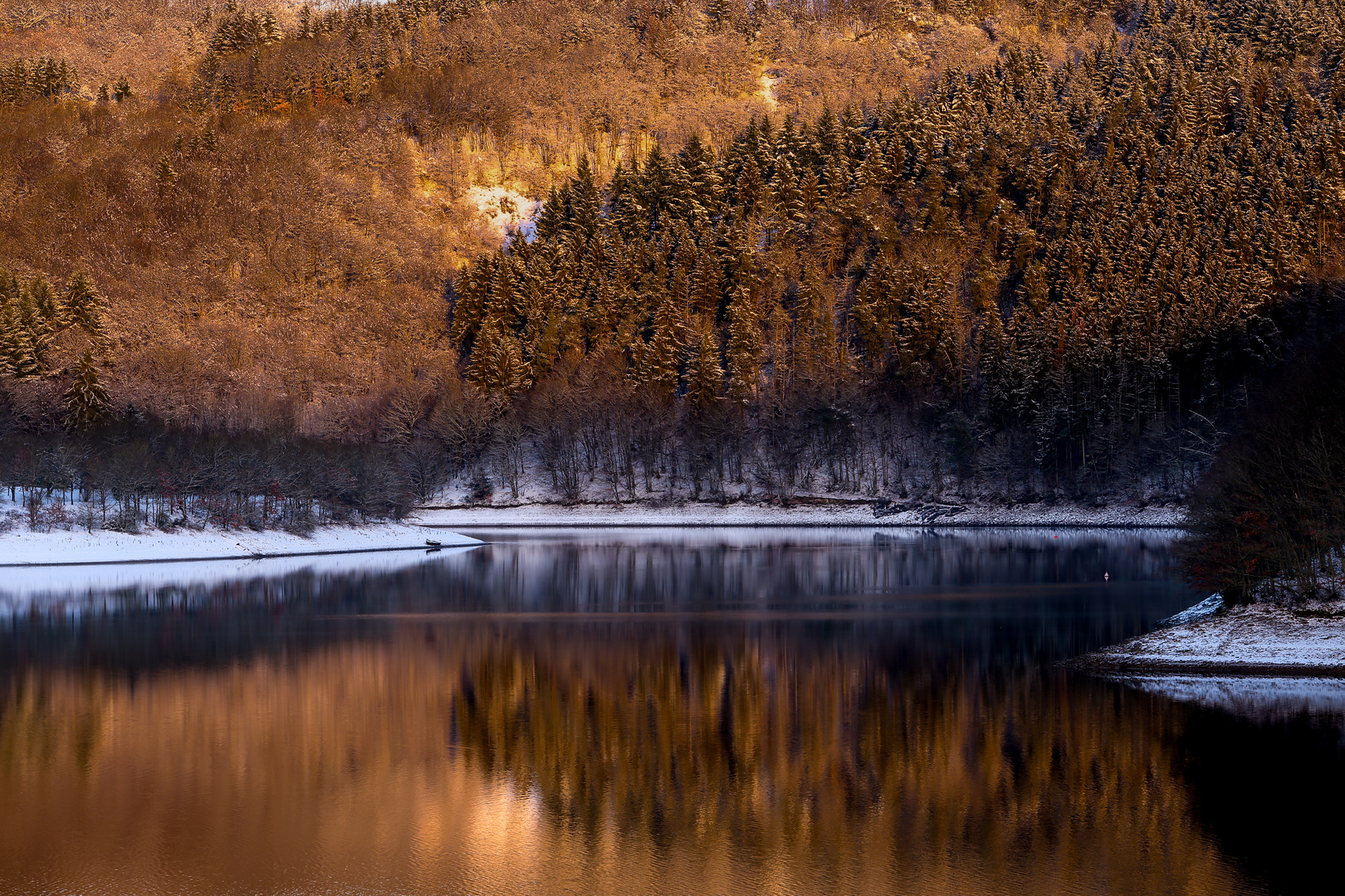 Wintermorgen am See