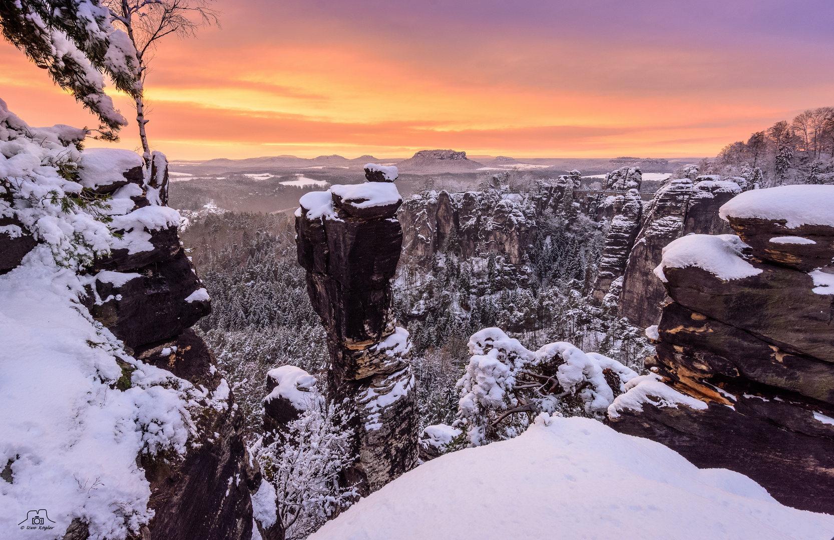 Wintermorgen am Wehlgrund, Version II