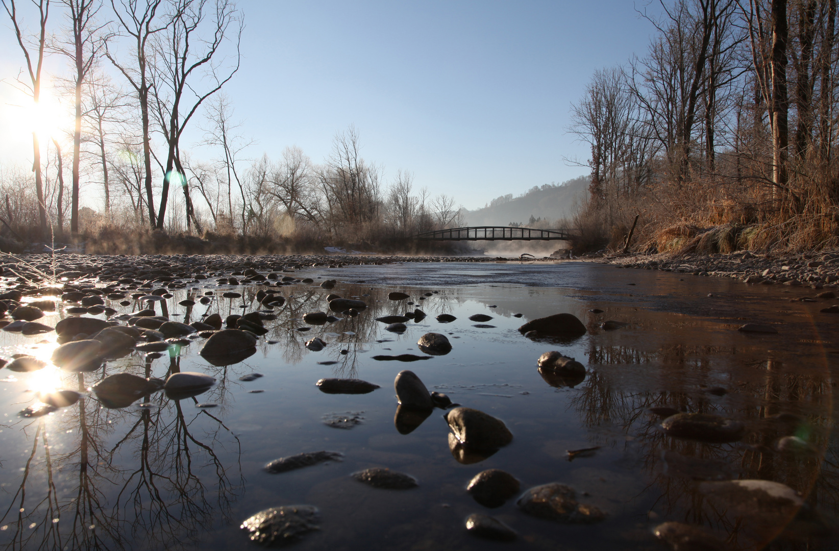 Wintermorgen an der Aare