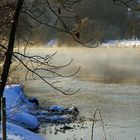 Wintermorgen an der Saale, Sachsen-Anhalt