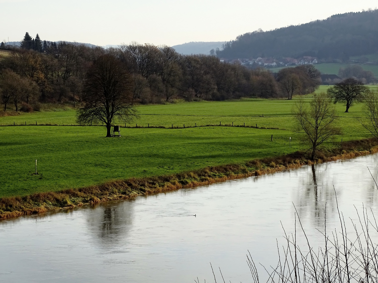 Wintermorgen an der Weser