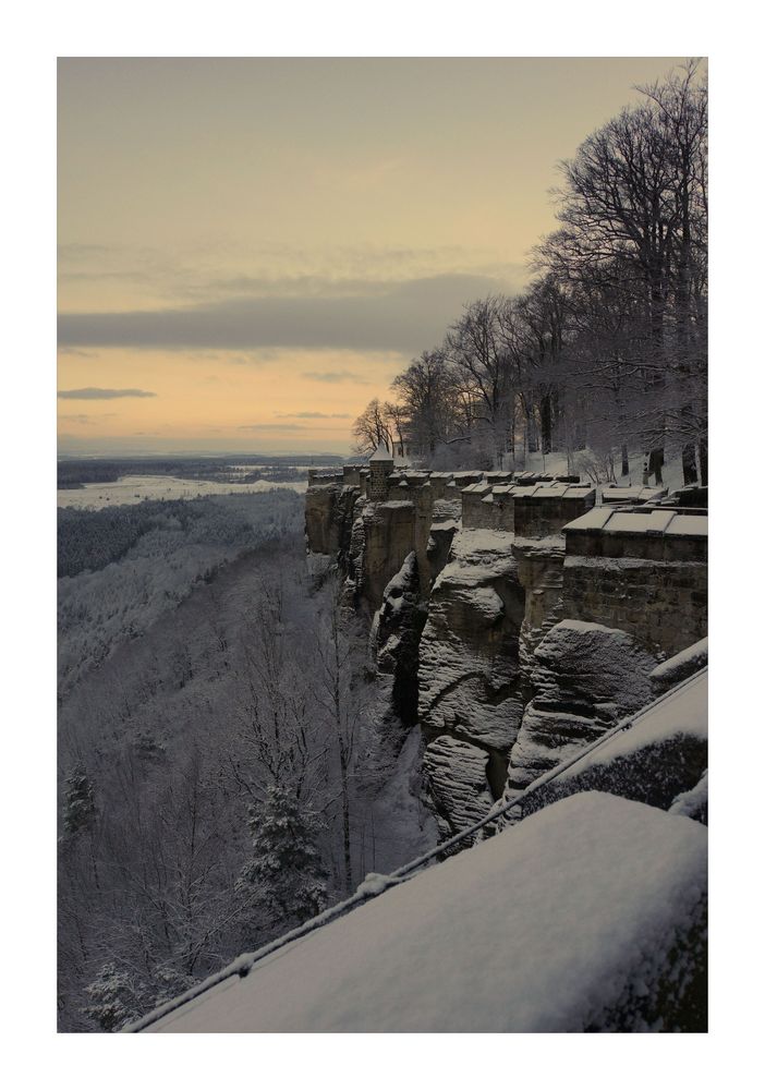 Wintermorgen auf der Festung Königstein