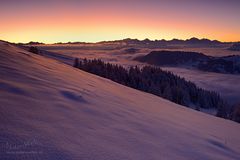 Wintermorgen auf der Königin der Berge