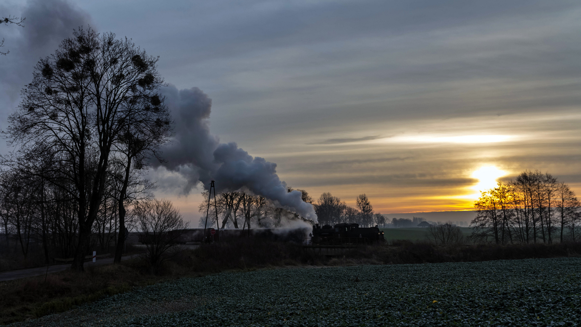 Wintermorgen bei Snieciska