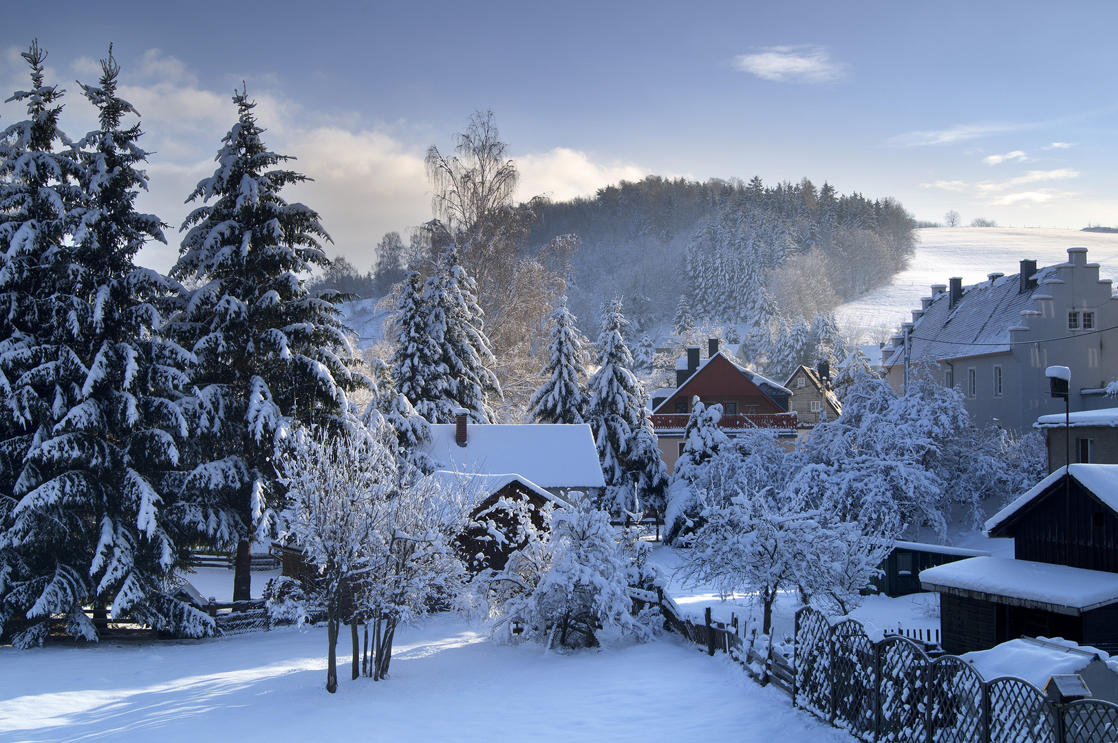 Wintermorgen im Erzgebirge