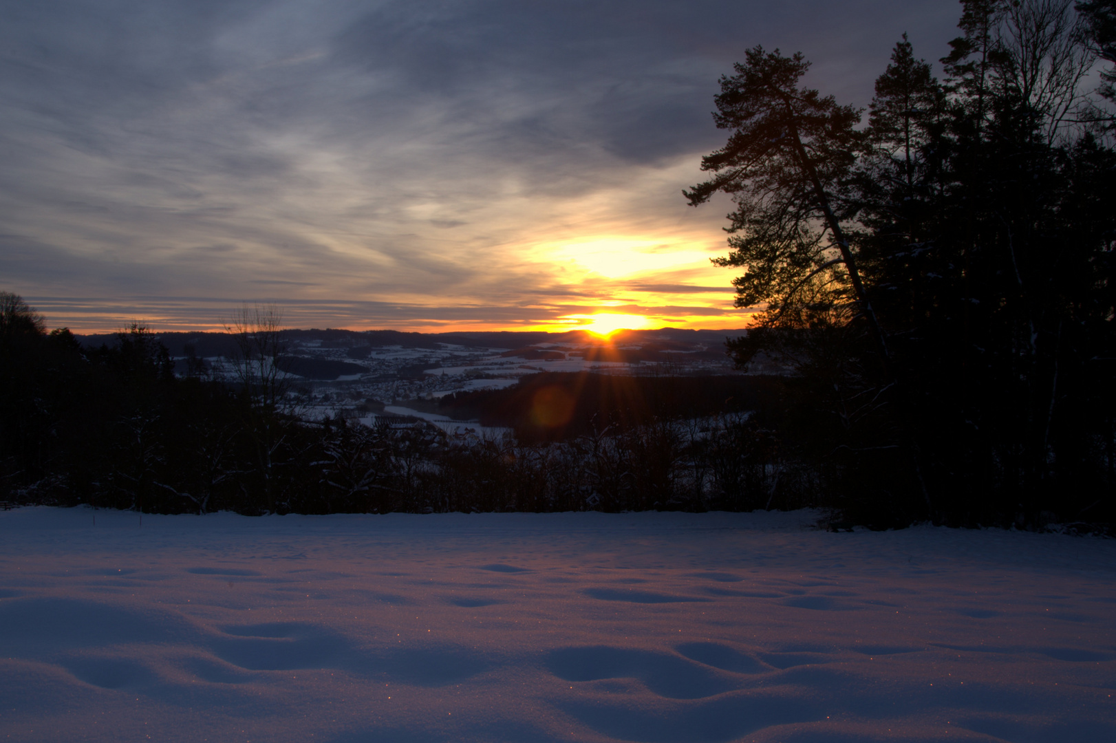 Wintermorgen im Frankenjura