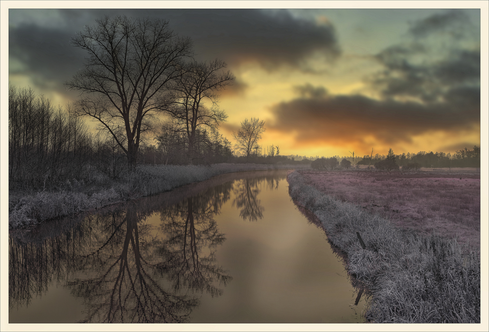 Wintermorgen im unteren Recknitztal