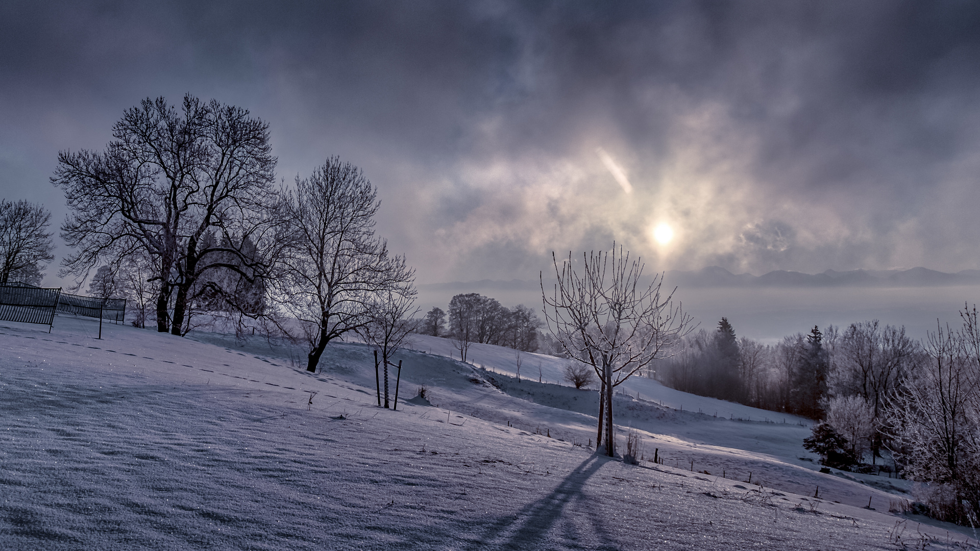 Wintermorgen im Voralpenland