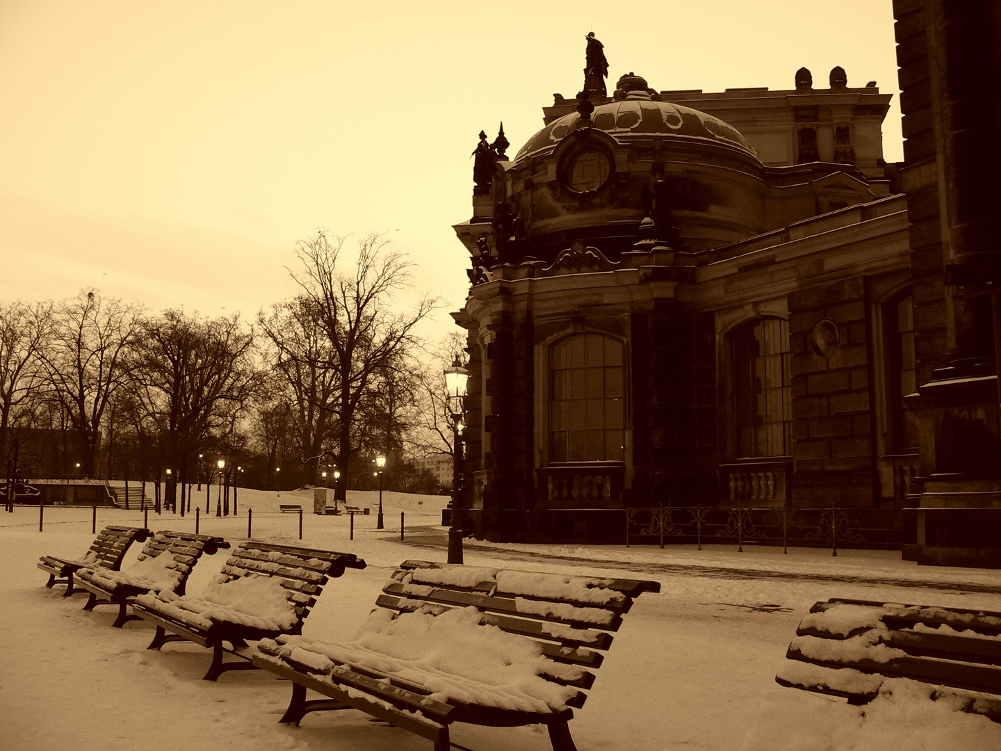Wintermorgen in Dresden