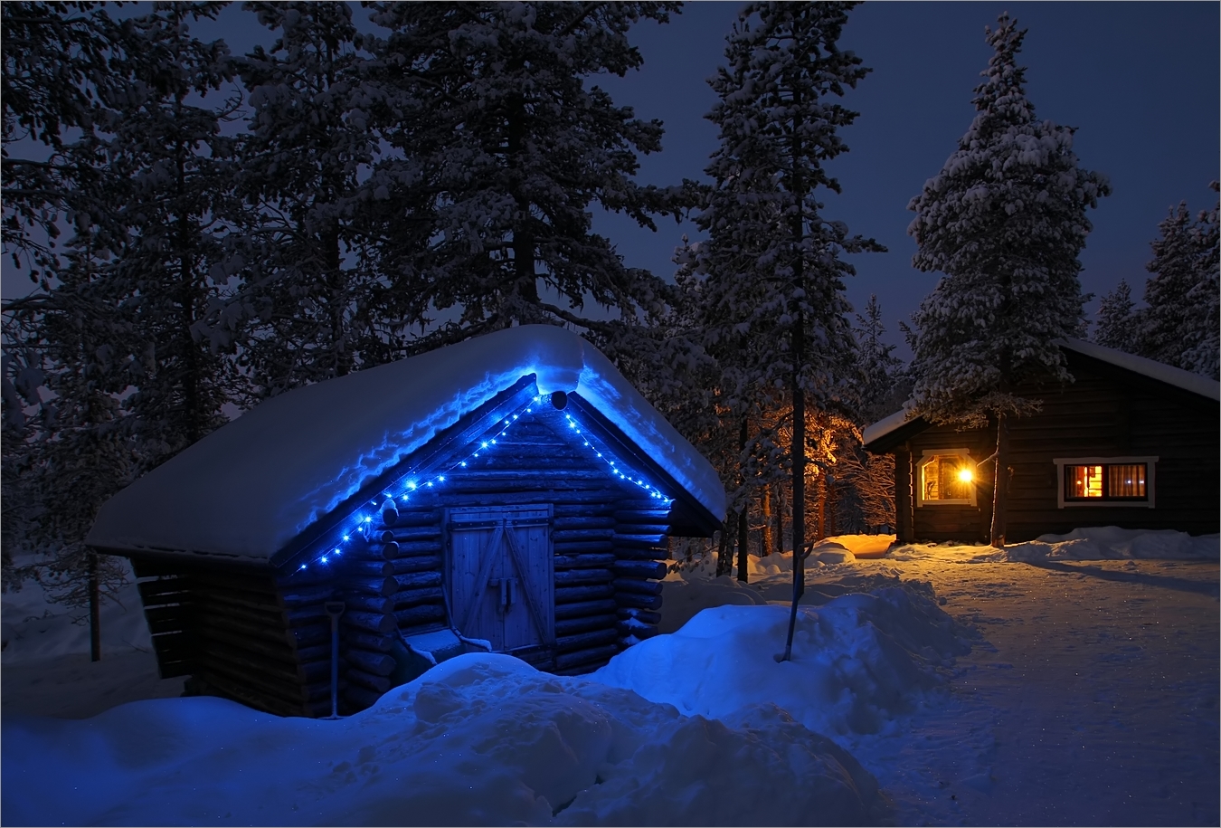 Wintermorgen in Nordfinnland