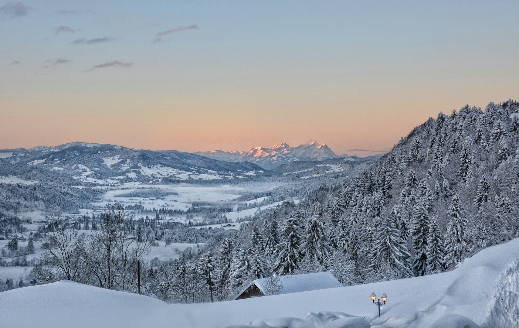 Wintermorgen mit Aussicht