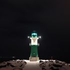 Winternacht an der Warnemünder West-Mole