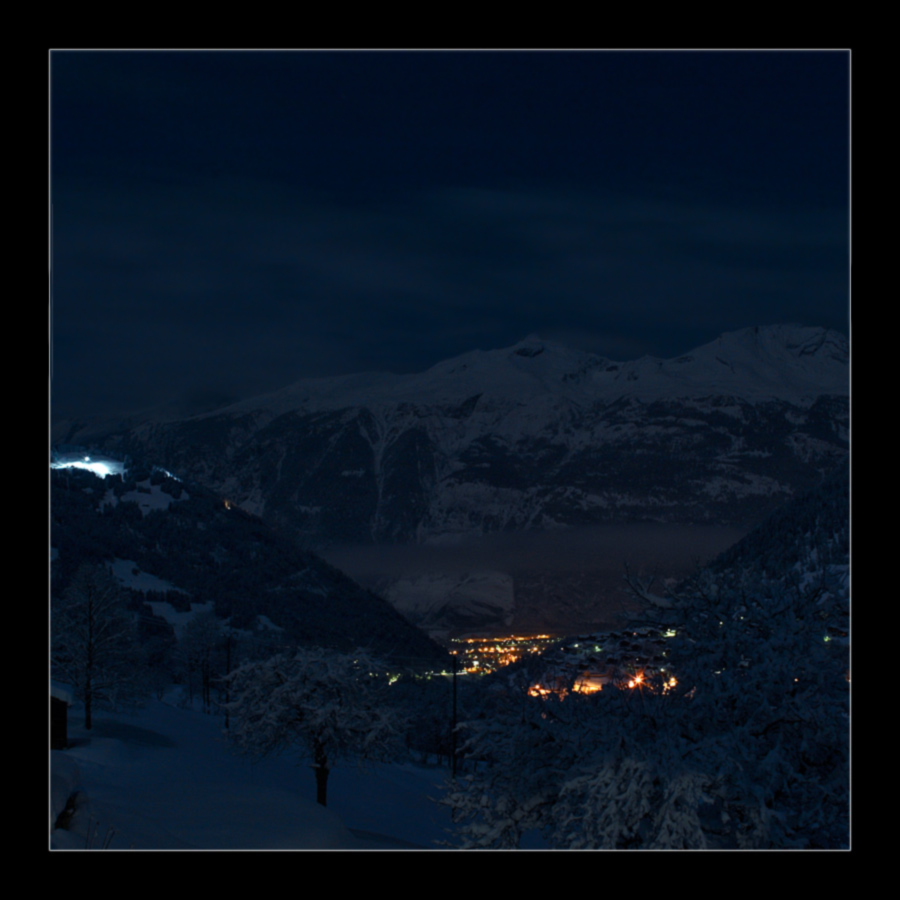 winternacht bei vollmond