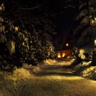 Winternacht im Erzgebirge